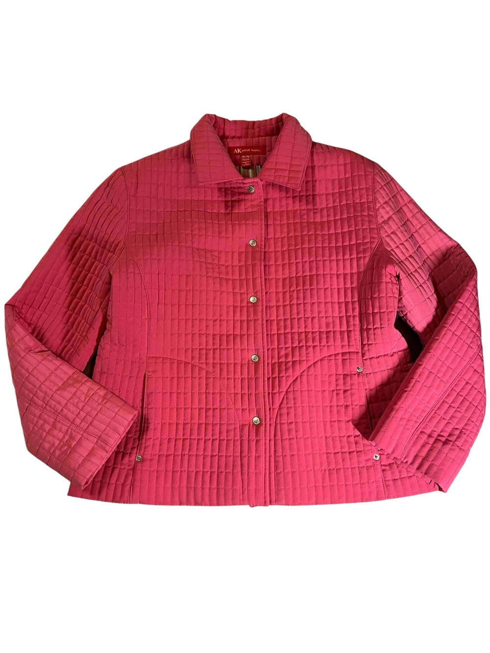 Anne Klein Pink Quilted Lined Snap-Front Jacket
XL